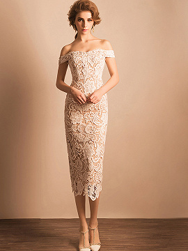 white lace off the shoulder midi dress