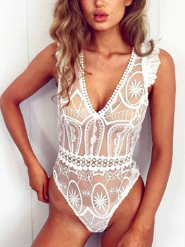 white plunge bodysuit