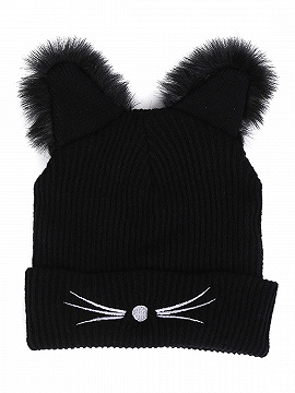 ZZYXiao Soft Fluffy Ear Cap Chica Invierno Gato Orejeras Piel Caliente O/ído Proteger Blanco