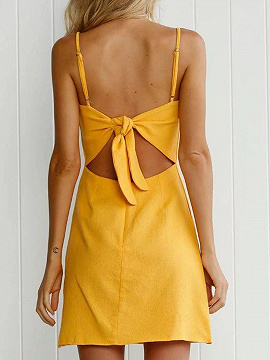 yellow bow dress