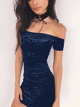 velvet bodycon mini dress