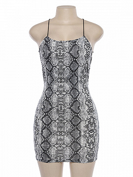 snakeskin strappy dress