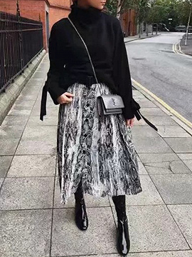 snake skin maxi skirt