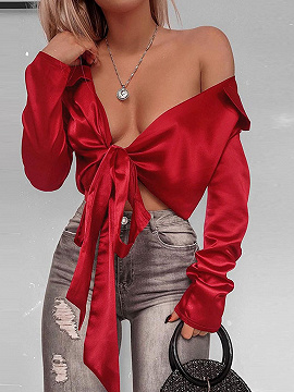 Red Satin Crop Top Cheap Sale, 57% OFF 