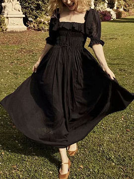 puff sleeve maxi