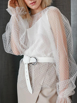 mesh blouse white