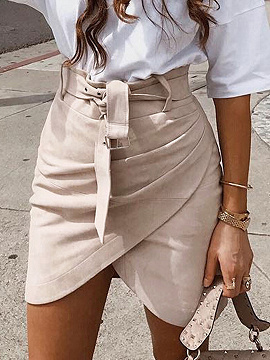 pink suede mini skirt