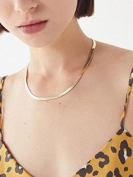 Golden Snake Bones Necklace