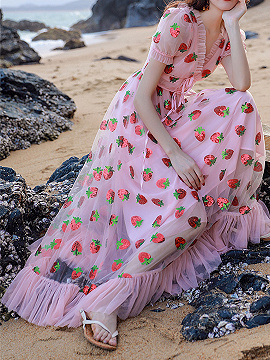 【新品未使用】Troncais Puff Sleeve Dress Sサイズ NEW Women's Square Neck Mesh Puff Sleeve Bodycon Mini Dress