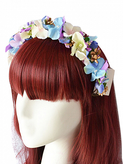 Colorful Beaded Lilacs Hairband