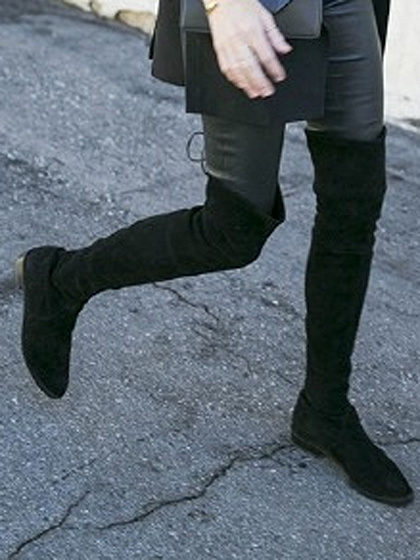 next black over the knee boots