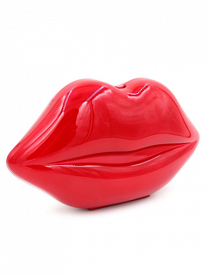 Red Lip Shape Chain Cluth Bag | Choies