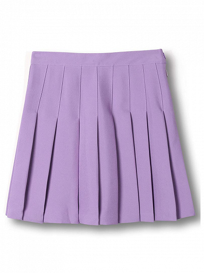 Plisado púrpura mini falda
