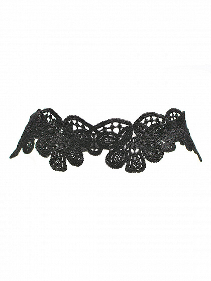 Black Vintage Cut Out Lace Choker Necklace