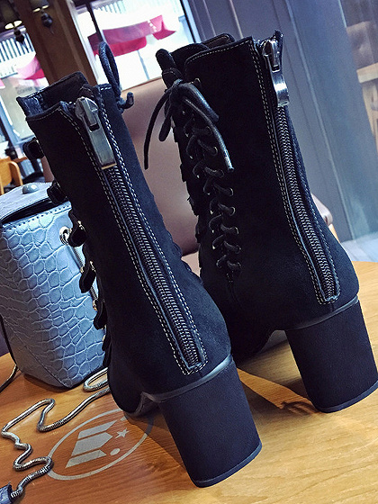 black pointed toe flat boots