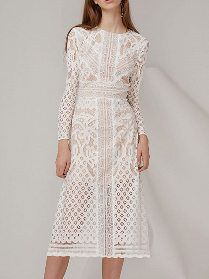lace overlay midi
