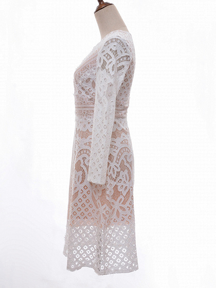 lace overlay midi