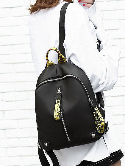 Gold Zip Detail Backpack
