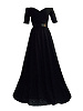 black off the shoulder v neck dress