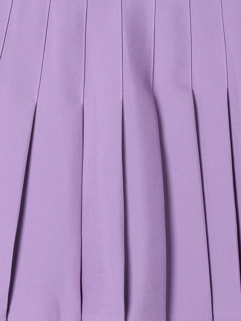 Purple Pleated Mini Skirt | Choies