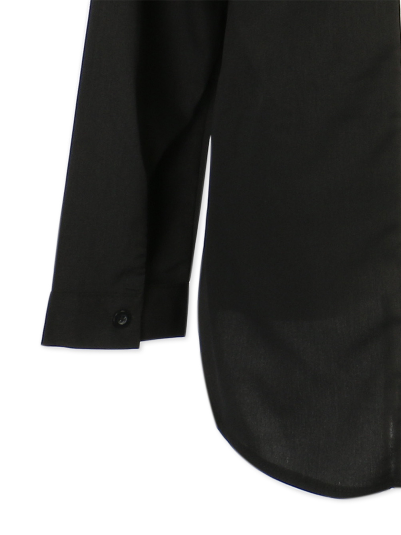 Monochrome Pointed Collar Contrast Zip Back Shirt | Choies