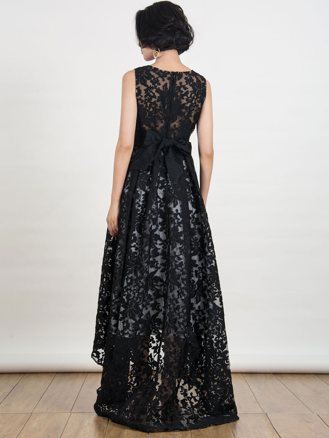 Black High Low Lace Dress main image 0