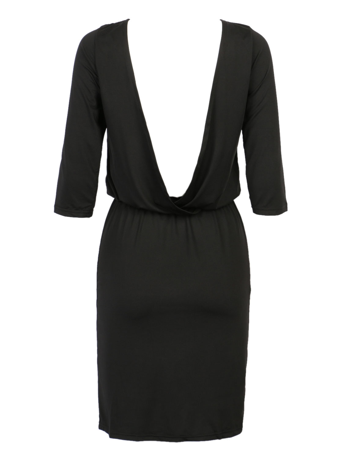 Black Half Sleeve Backless Bodycon Dress | Choies