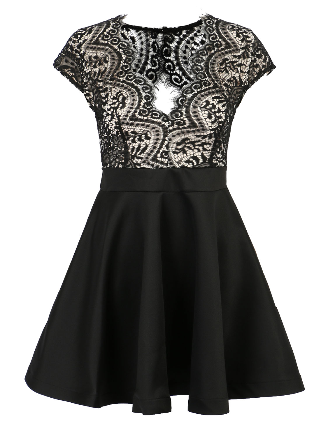 Black Cap Sleeve Skater Dress Black Lace Lace Cap Sleeve Skater Dress Buy  Lipsy Black Lace