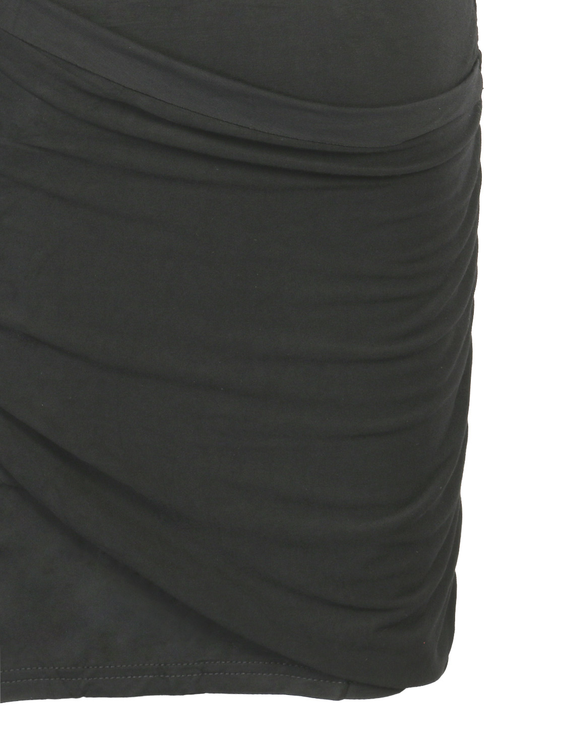 Black Deep V Neck Wrap Cross Strap Back Ruched Dress | Choies