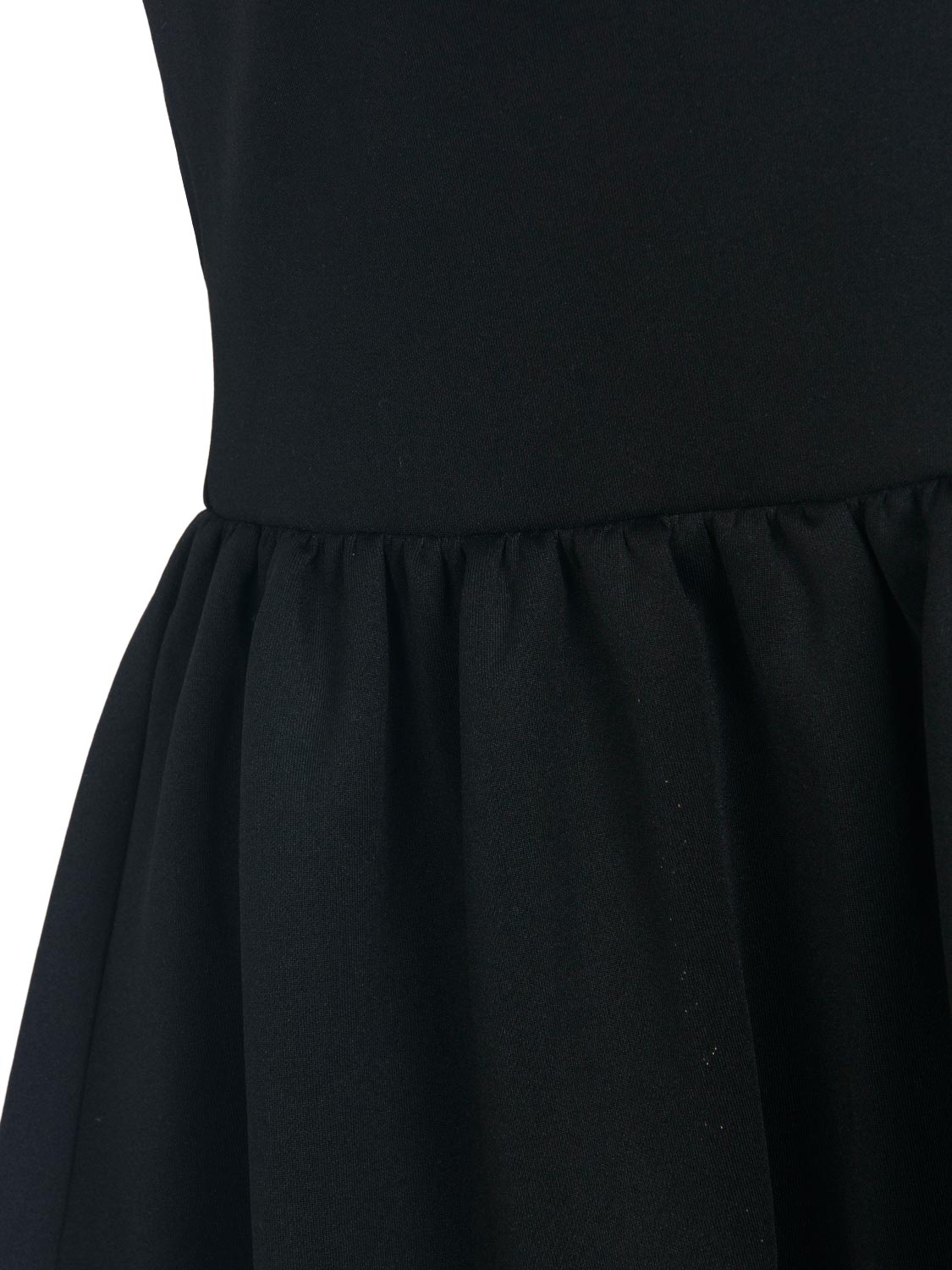Black V-neck Caged Back Sleeveless A-line Dress | Choies