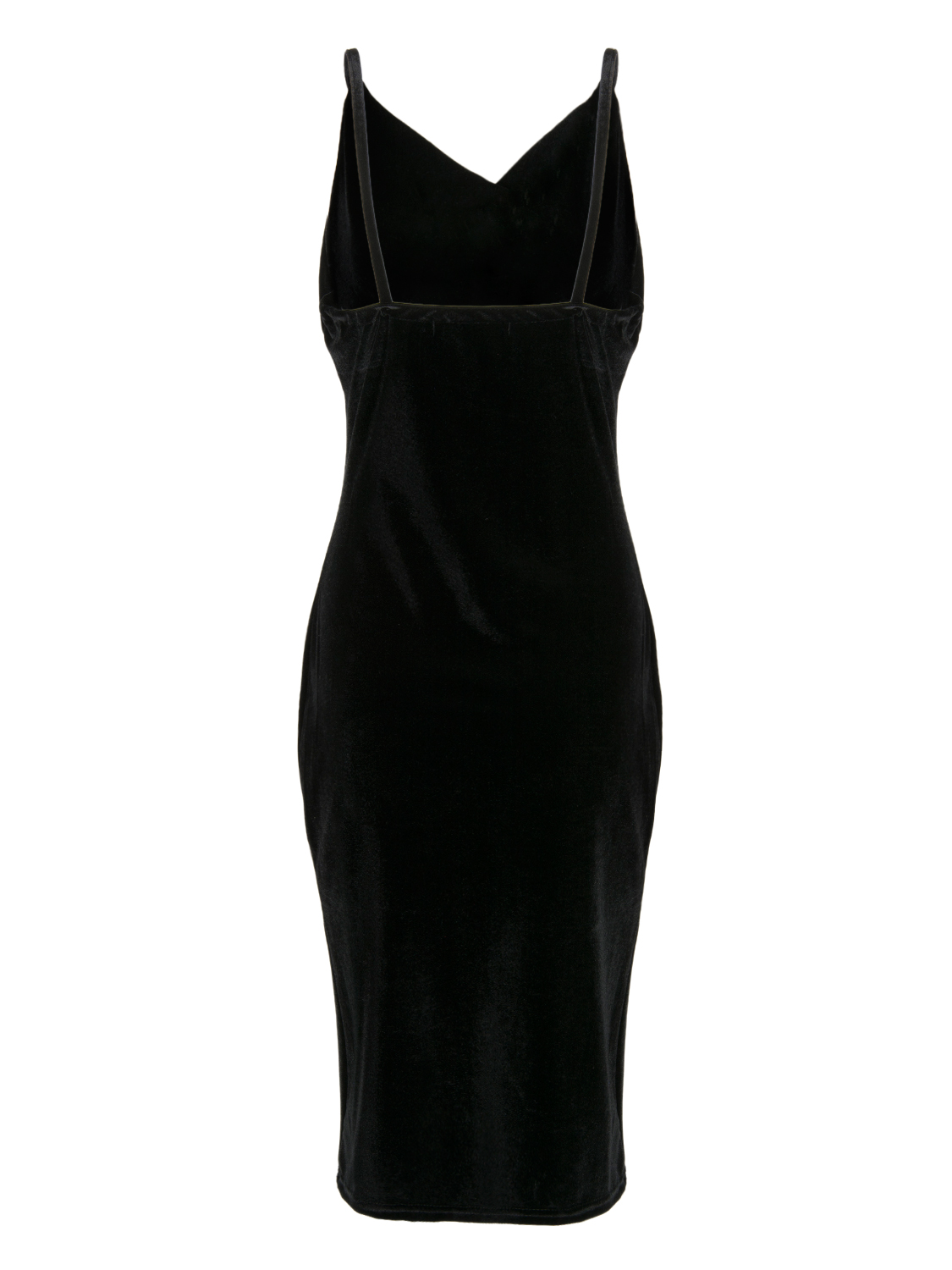 black velvet cowl neck dress