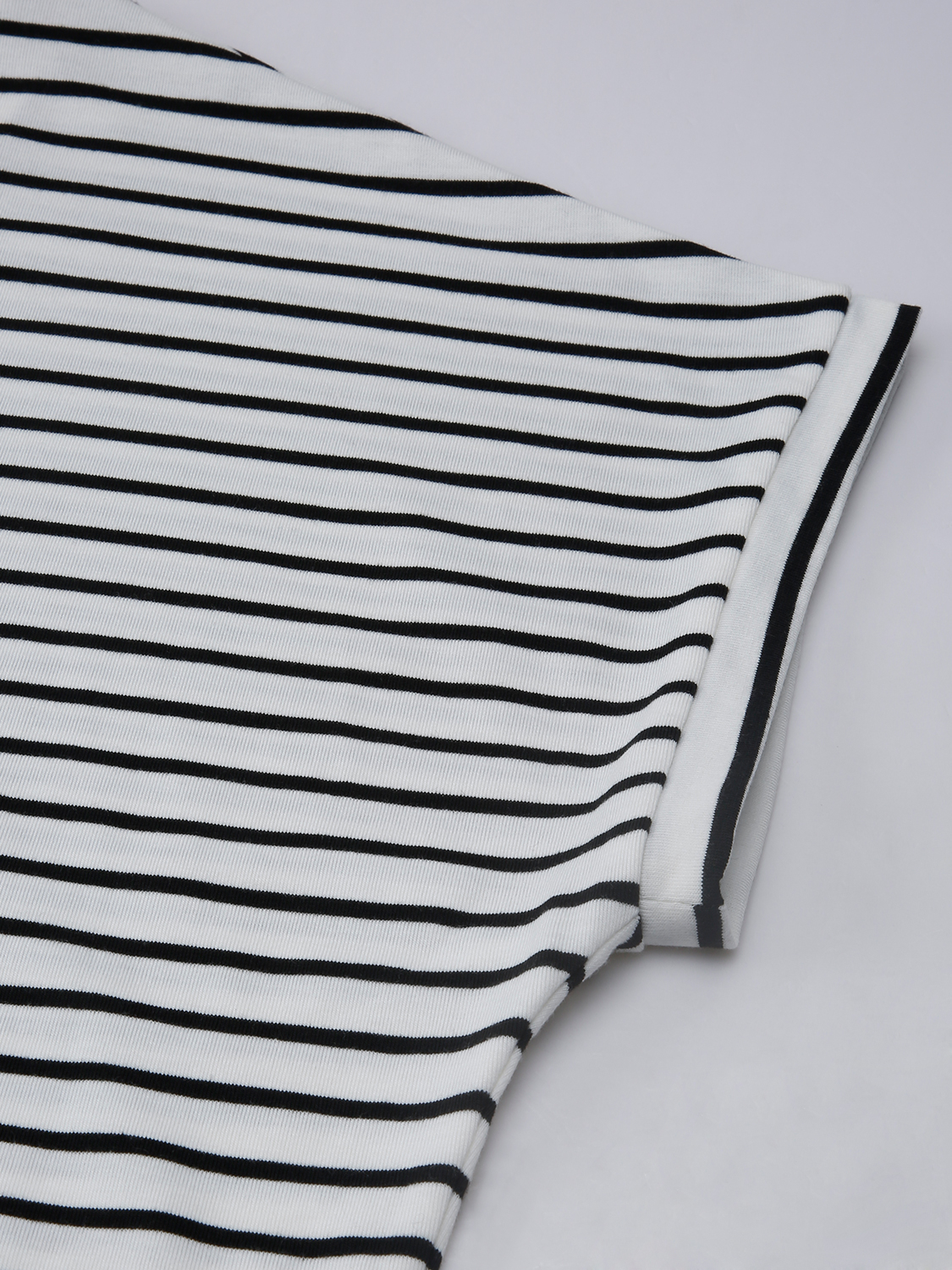 Black Stripe V Neck Short Sleeve Tee Dress | Choies