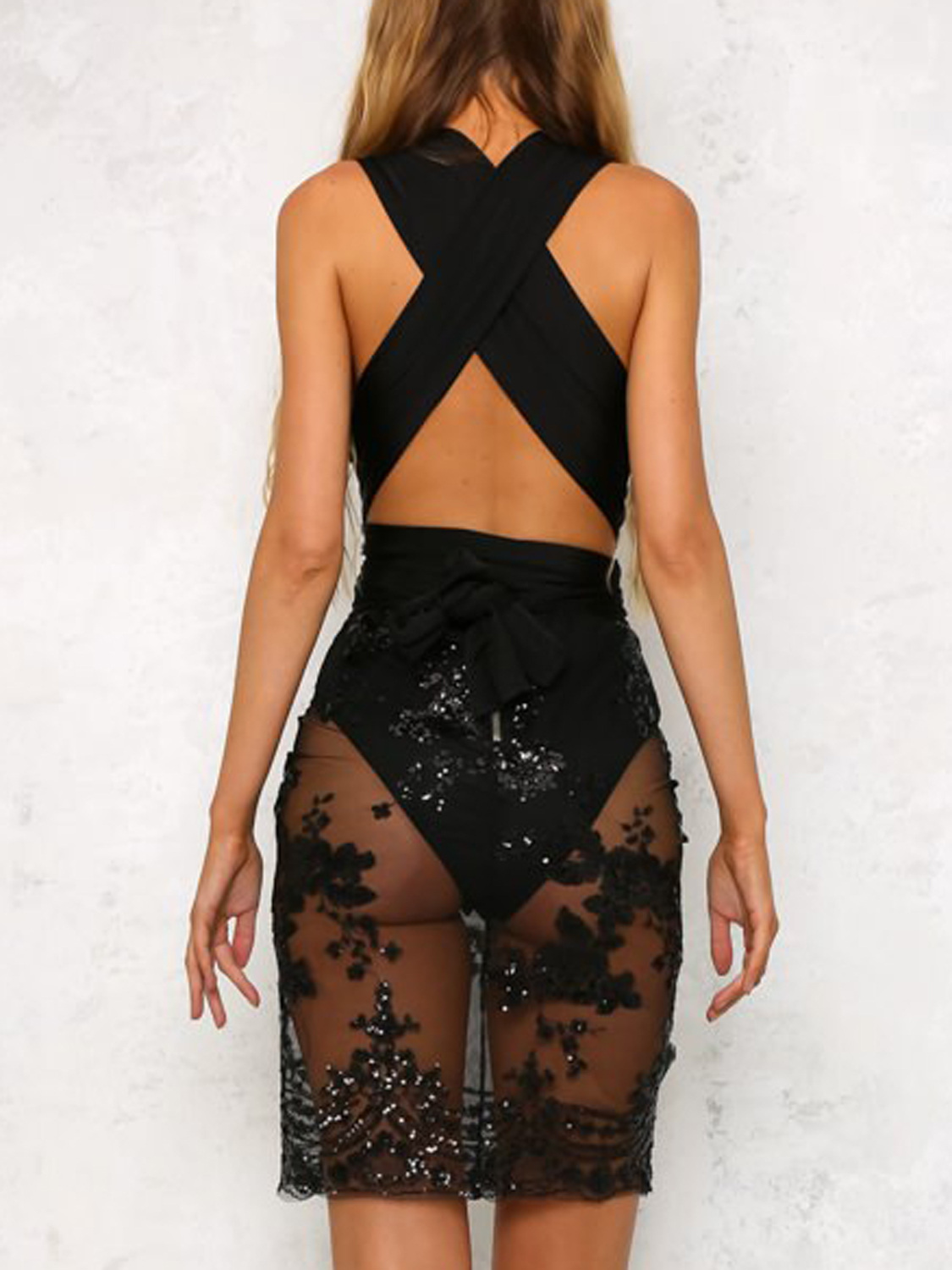 sheer bodycon top
