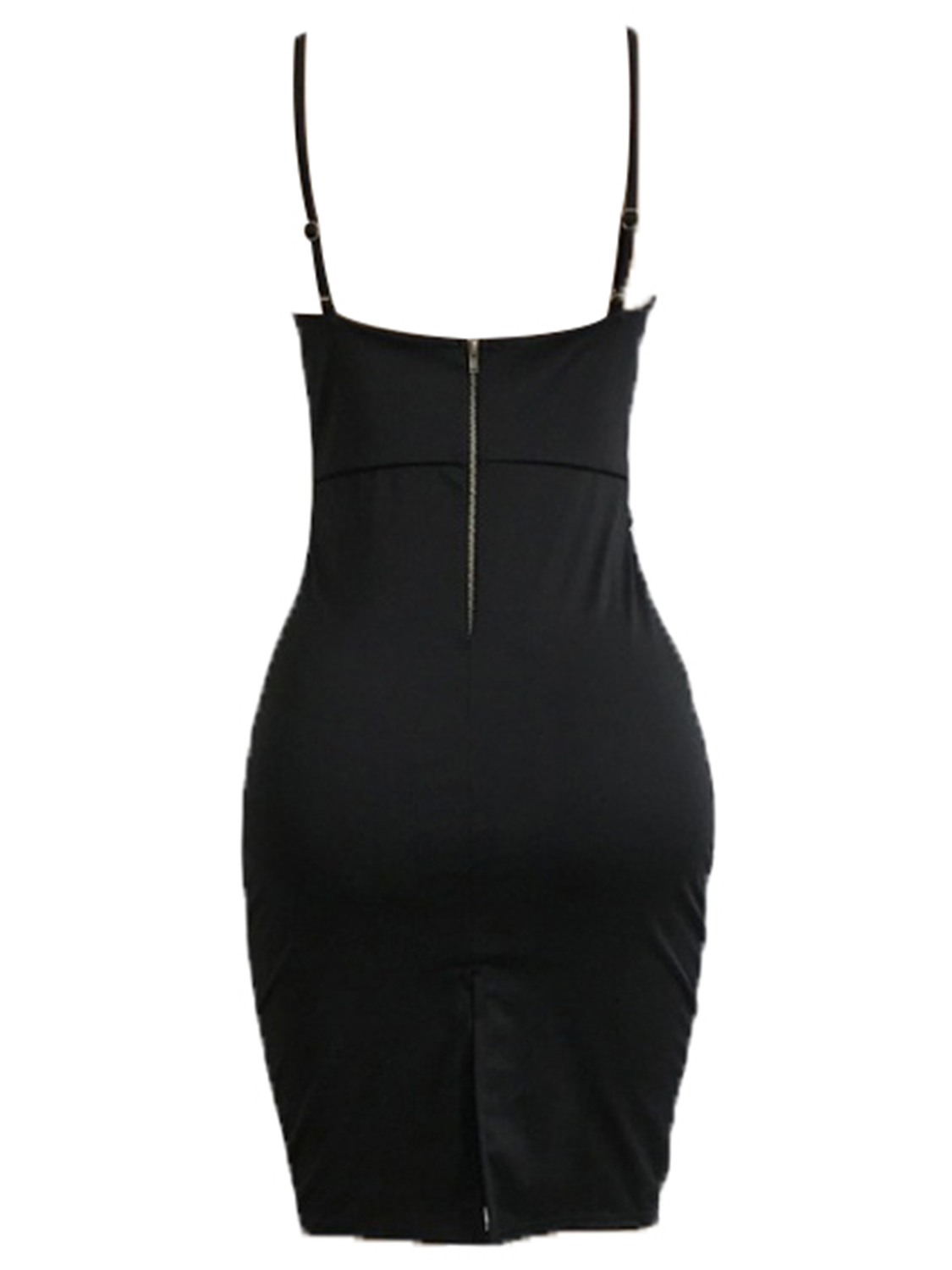 black spaghetti strap dress bodycon