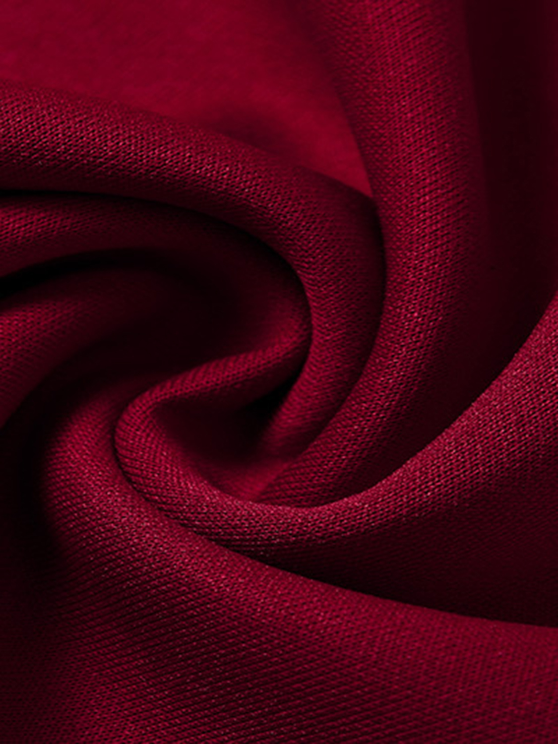 burgundy tie neck ruffle sleeve midi dress