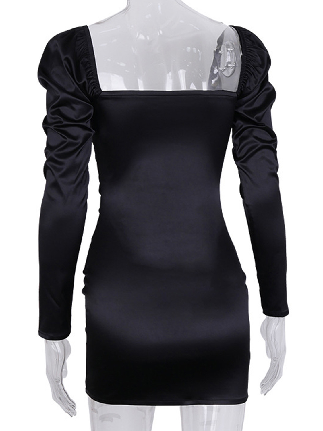 long sleeve black mini