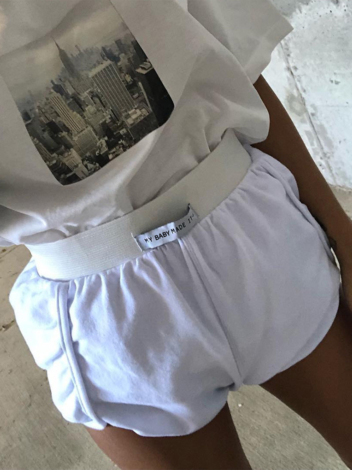 White High Waist Shorts Choies