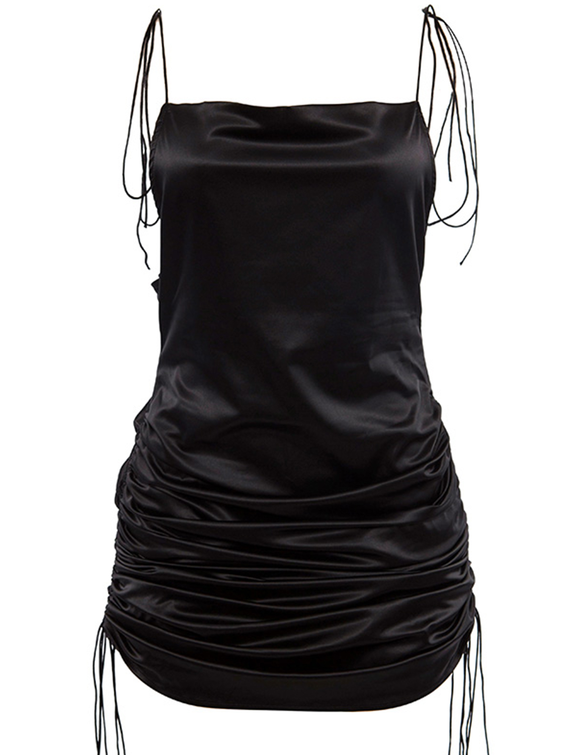 Black Open Back Cami Mini Dress | Choies