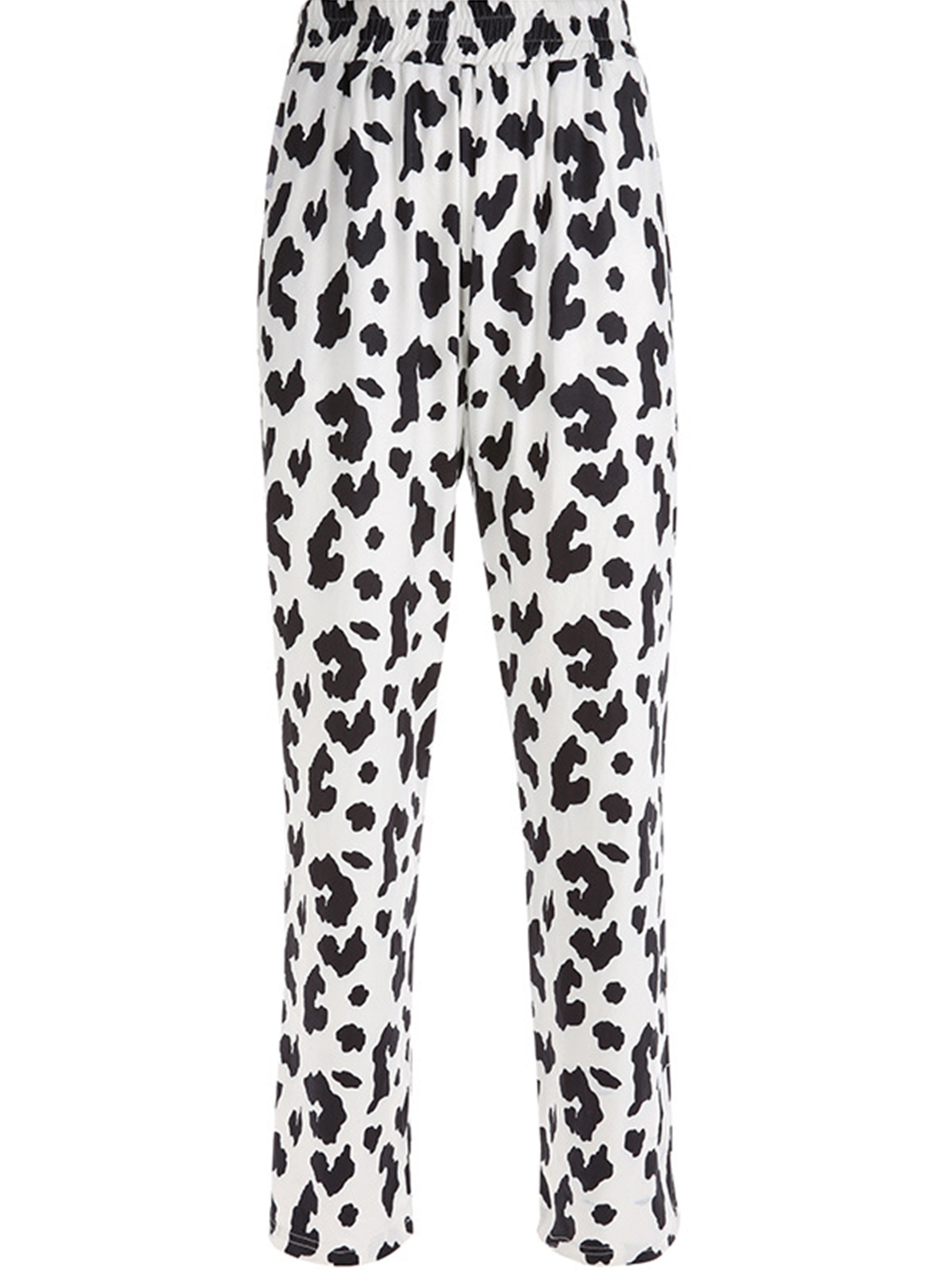 White High Waist Milk Print Pants | Choies